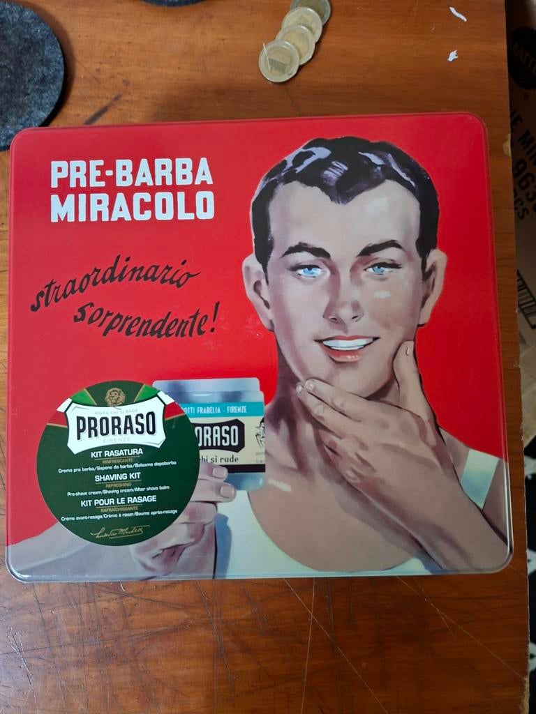 Proraso Miracolo Scheerset blik., Ophalen of Verzenden, Zo goed als nieuw