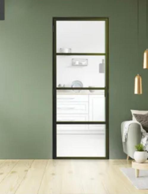 binnendeur, Doe-het-zelf en Verbouw, Deuren en Horren, Nieuw, Binnendeur, 200 tot 215 cm, 80 tot 100 cm, Glas, Hout, Ophalen