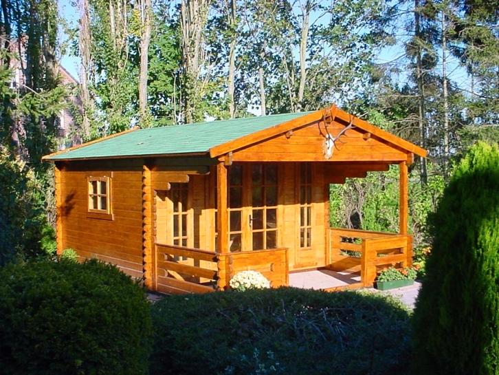 NIEUW Blokhut 3838L met terras, Hobby en Vrije tijd, Overige Hobby en Vrije tijd, Nieuw, Verzenden