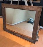 Houten spiegel uit India, Ophalen, Gebruikt, Minder dan 100 cm, Rechthoekig