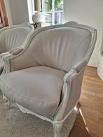 2 fauteuil's, Ophalen, Gebruikt, Minder dan 75 cm, Leer