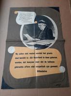 Koninklijk Huis 1940/1945 Originele poster, Verzamelen, Koninklijk Huis en Royalty, Ophalen of Verzenden, Gebruikt, Buitenland