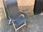 Twee Crespo 7 standen stoelen plus een voetenbankje, Caravans en Kamperen, Ophalen of Verzenden, Gebruikt, Campingstoel