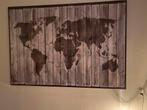 Canvas Wereldkaart 200x140cm in nieuwstaat, Ophalen, Zo goed als nieuw