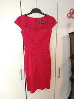 rode pinup jurk, Kleding | Dames, Ophalen of Verzenden, Zo goed als nieuw, Knielengte, Maat 36 (S)