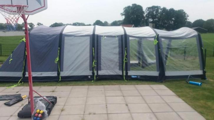 Opblaasbare Kampa hayling 6 Air(met extra luifel), Caravans en Kamperen, Tenten, tot en met 6, Gebruikt, Ophalen