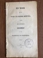 1851Een Woord uit de Over- en Neder-Betuwe tegen het ont-, Antiek en Kunst, Ophalen of Verzenden