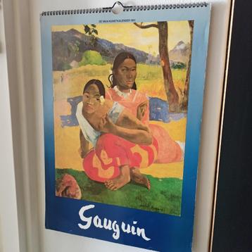 Maandkalender Gauguin 1991, 32x48 cm beschikbaar voor biedingen