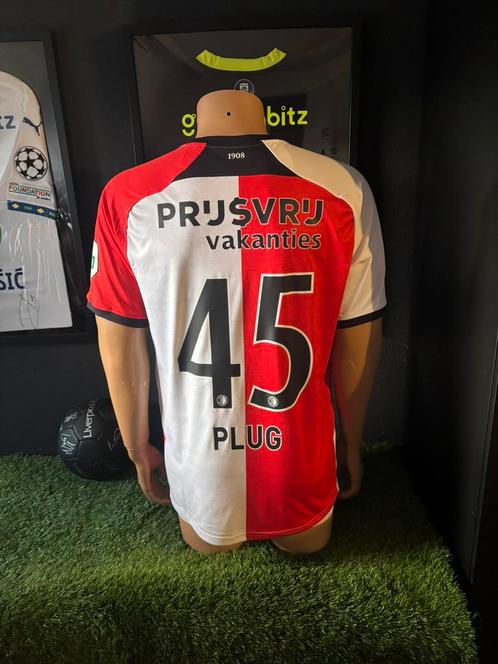 Feyenoord thuisshirt 2024/2024 Plug, Sport en Fitness, Voetbal, Zo goed als nieuw, Shirt, Maat L, Ophalen of Verzenden