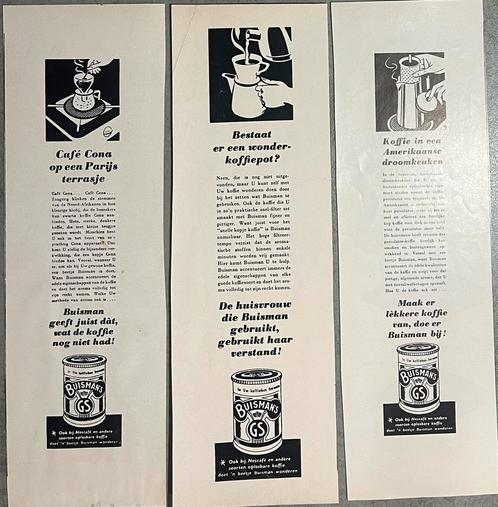 5 advertenties Buisman koffiesiroop Zwartsluis ‘58 ‘59 ‘60, Verzamelen, Merken en Reclamevoorwerpen, Zo goed als nieuw, Overige typen