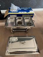 chafing dish parti met 1/3 bakken, Huis en Inrichting, Keuken | Keukenbenodigdheden, Ophalen of Verzenden, Gebruikt
