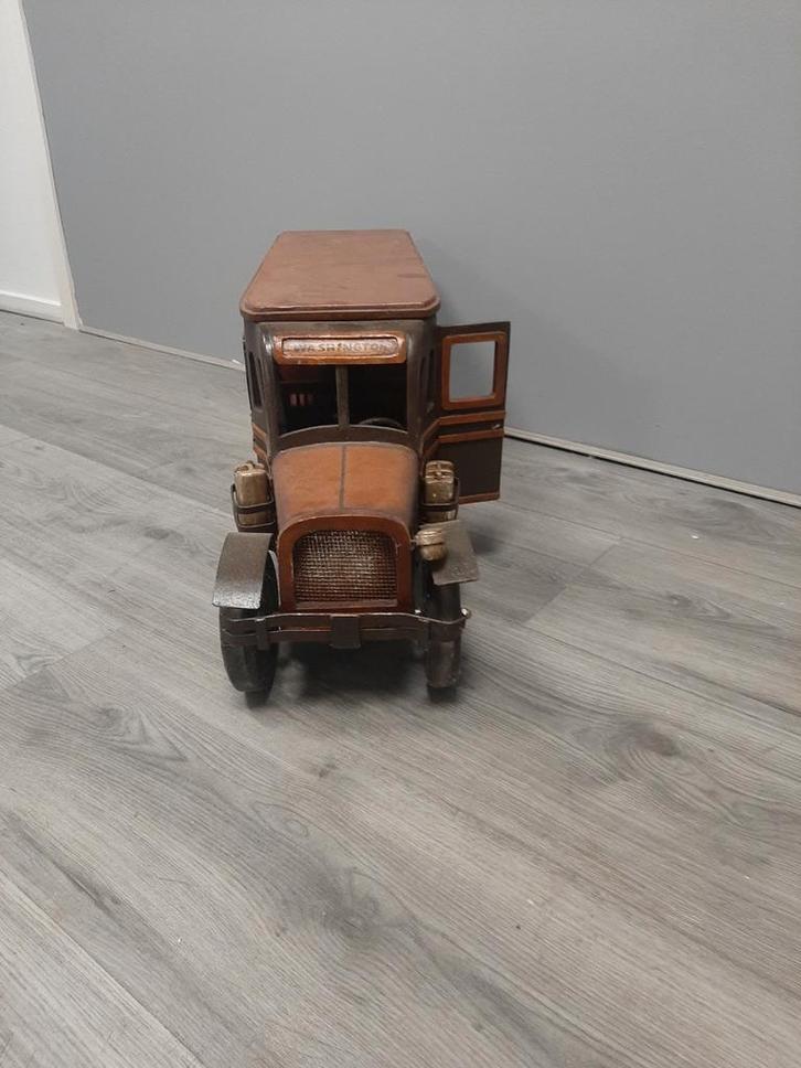 Houten Amerikaanse Schoolbus - Vakwerk, Antiek en Kunst, Kunst | Designobjecten, Ophalen of Verzenden