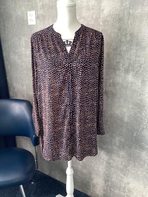 Norah Donkerblauwe lange blouse/ tuniek maat 38, Kleding | Dames, Blouses en Tunieken, Zo goed als nieuw, Maat 38/40 (M), Blauw