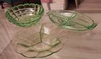 Annagroen glas schalen Uranium glas verzamelstukken, Antiek en Kunst, Antiek | Glas en Kristal, Ophalen of Verzenden