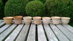 7 bloempotjes terracotta guirlande sierrand Italië, Tuin en Terras, Bloempotten, Ophalen of Verzenden, Rond, Terracotta, Binnen