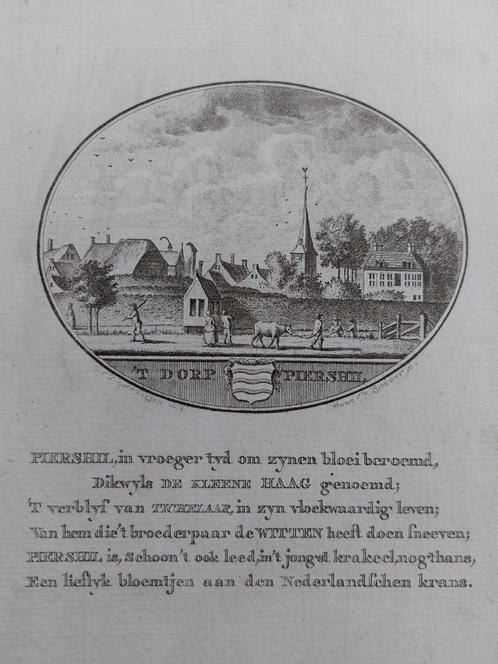 26 / Pershil - Hoeksche Waard Gravure 18e eeuw van Ollefen, Antiek en Kunst, Kunst | Etsen en Gravures, Ophalen of Verzenden