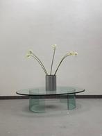 Ovaal bijzettafel glas 150cm, Huis en Inrichting, Tafels | Bijzettafels, 45 tot 60 cm, Minder dan 55 cm, Rond, Ophalen of Verzenden