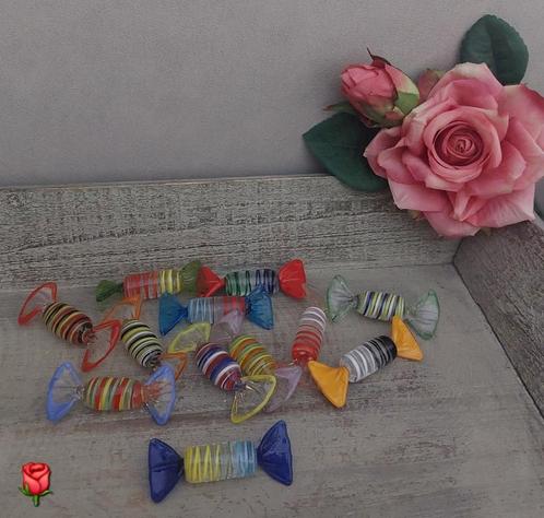 12 Glazen Murano snoepjes uit Italië 5,5 cm & 6 cm, Verzamelen, Glas en Borrelglaasjes, Zo goed als nieuw, Overige typen, Ophalen of Verzenden
