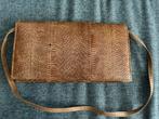 Vintage clutch van slangenleer - jaren 60, Ophalen of Verzenden, Zo goed als nieuw, Bruin, Avondtasje
