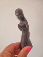 Vintage 60's massief houtsnijwerk heilige moeder, Antiek en Kunst, Ophalen of Verzenden