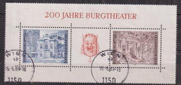 Oostenrijk 1977 Blok 200 jaar Burgtheater Wenen beschikbaar voor biedingen