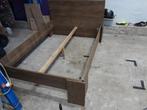 Houten bedframe - Tweepersoons, Ophalen, Gebruikt, Bruin, Tweepersoons