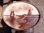 oud vintage dienblad art deco, porselein & stempels., Ophalen of Verzenden