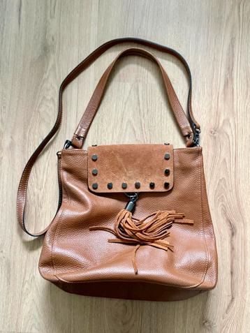 Leren Handtas/Schoudertas Bruin beschikbaar voor biedingen