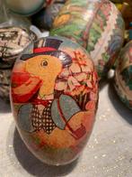 #pasen Antiek Paasei met Eend Decoratie, Antiek en Kunst, Ophalen of Verzenden
