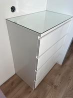 Ikea malm kast met glasplaat, Ophalen, 50 tot 100 cm, Zo goed als nieuw, 3 of 4 laden