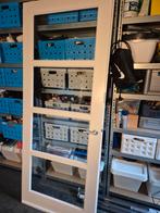 Rechtsdraaiende opdek binnendeur 93x231 met facetglas, Ophalen, Gebruikt, 80 tot 100 cm, 215 cm of meer