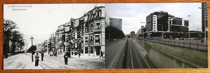 Den Haag Bezuidenhoutseweg 1906 / Utrechtse Baan 2006, Verzamelen, Ansichtkaarten | Nederland, Zuid-Holland, Voor 1920, Ophalen of Verzenden