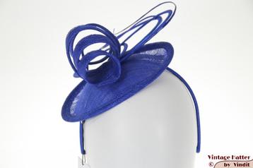 Disc Fascinator Maddox blauw sisal sinamay nieuw 1 size fits beschikbaar voor biedingen