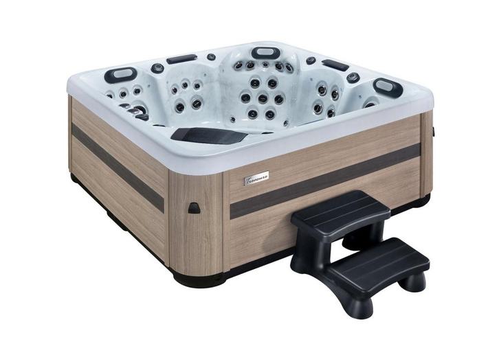 Jacuzzi’s/ Buitenspa vanaf €4099,- Incl. Afdekcover & Trapje, Tuin en Terras, Bubbelbaden en Hottubs, Nieuw, Vast, Afdekzeil, Trap