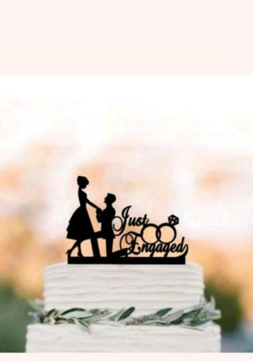 Taart topper verloving/engagement  beschikbaar voor biedingen