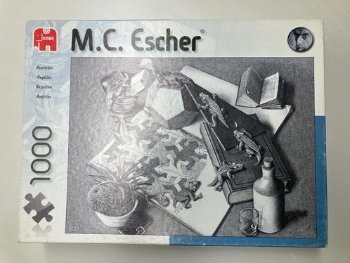 Jumbo Puzzel 1.000 stukjes Reptielen Maurits Cornelis Escher, Hobby en Vrije tijd, Denksport en Puzzels, Gebruikt, Legpuzzel, 500 t/m 1500 stukjes
