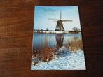 H21 - Kinderdijk - Molen in de winter - Mooie oude kaart, Verzamelen, Ansichtkaarten | Nederland, Ophalen of Verzenden