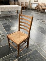 Vintage houten stoel met rieten zitting, Antiek en Kunst, Ophalen
