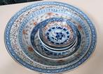 6 vintage Chinese rijstkorrel porseleinen borden, schaaltjes, Ophalen of Verzenden