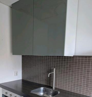 Ikea Metod keukenkast b.60xh.100, wit met lichtgroene deuren beschikbaar voor biedingen