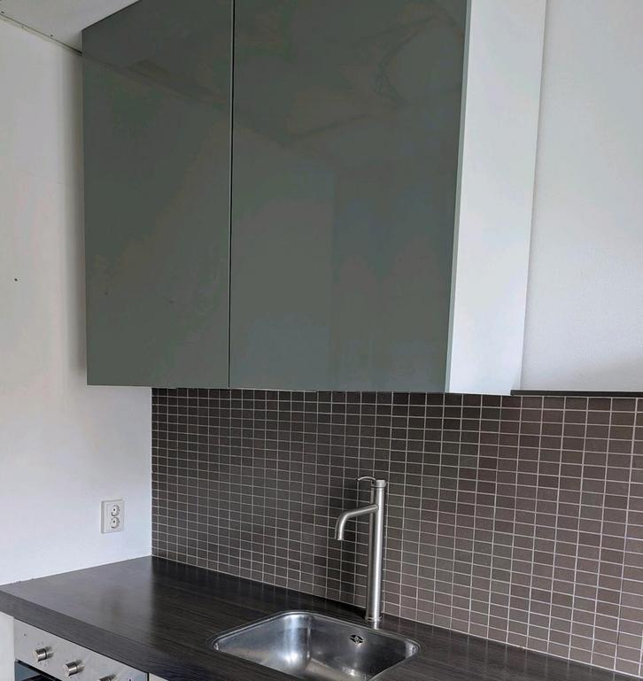 Ikea Metod keukenkast b.60xh.100, wit met lichtgroene deuren, Huis en Inrichting, Keuken | Keukenelementen, Gebruikt, 100 tot 150 cm