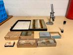 Vintage Carl Zeiss microscoop met preparaten en oculair, Ophalen