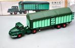 Unic Truck met Frühauf oplegger met kap Norev (Dinky) 1:55, Hobby en Vrije tijd, Modelauto's | 1:50, Ophalen of Verzenden, Nieuw