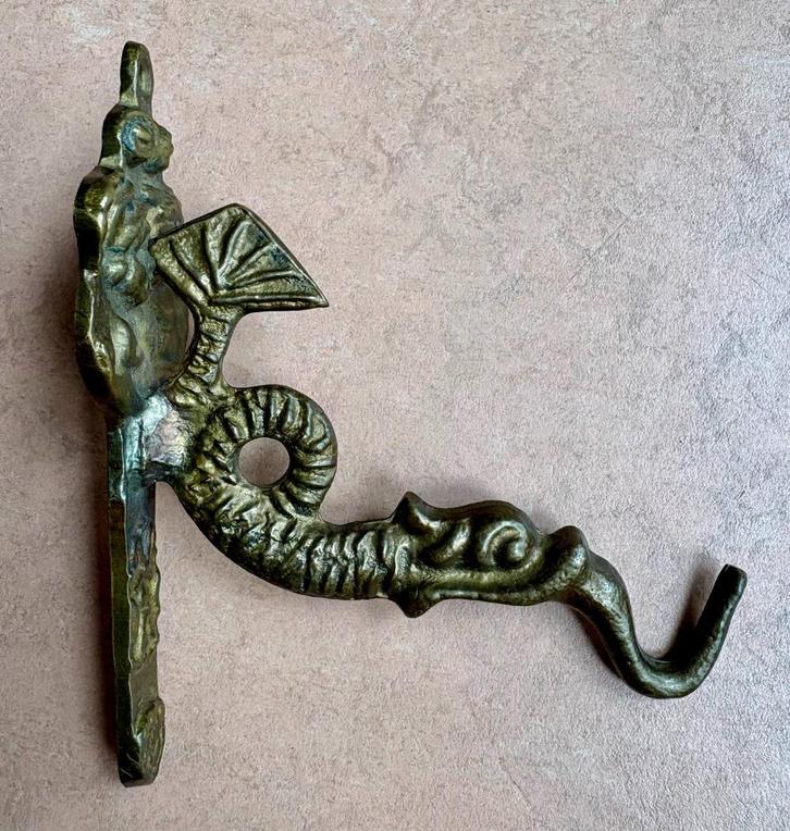 Mooi koperen haakje / kapstok, Huis en Inrichting, Woonaccessoires | Kapstokken, Zo goed als nieuw, Wandkapstok, Minder dan 100 cm