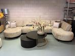 Luxe Velvet Teddy U-bank Rosa 160x380x200cm Sand NEW - NIEUW, Huis en Inrichting, Banken | Bankstellen, Info@oosterbaanwonen.nl