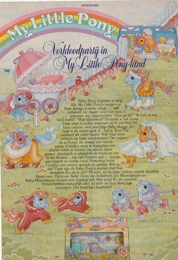 Retro reclame 1985 My Little Pony verkleedpartijtje speelgoe beschikbaar voor biedingen