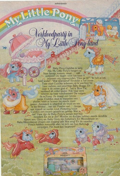 Retro reclame 1985 My Little Pony verkleedpartijtje speelgoe, Verzamelen, Retro, Overige typen, Verzenden