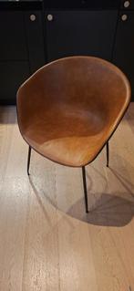 Kuipstoel cognac/zwart PU leer, Huis en Inrichting, Stoelen, Ophalen, Twee, Overige kleuren, Zo goed als nieuw