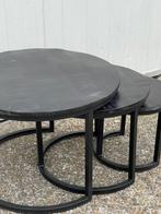 Salontafels Zwart, Rond, Nieuw, Ophalen of Verzenden, Minder dan 50 cm