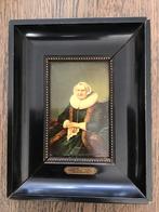 Antiek gelakt houten lijstje met prent Elisabeth Bas. 23x18, Ophalen